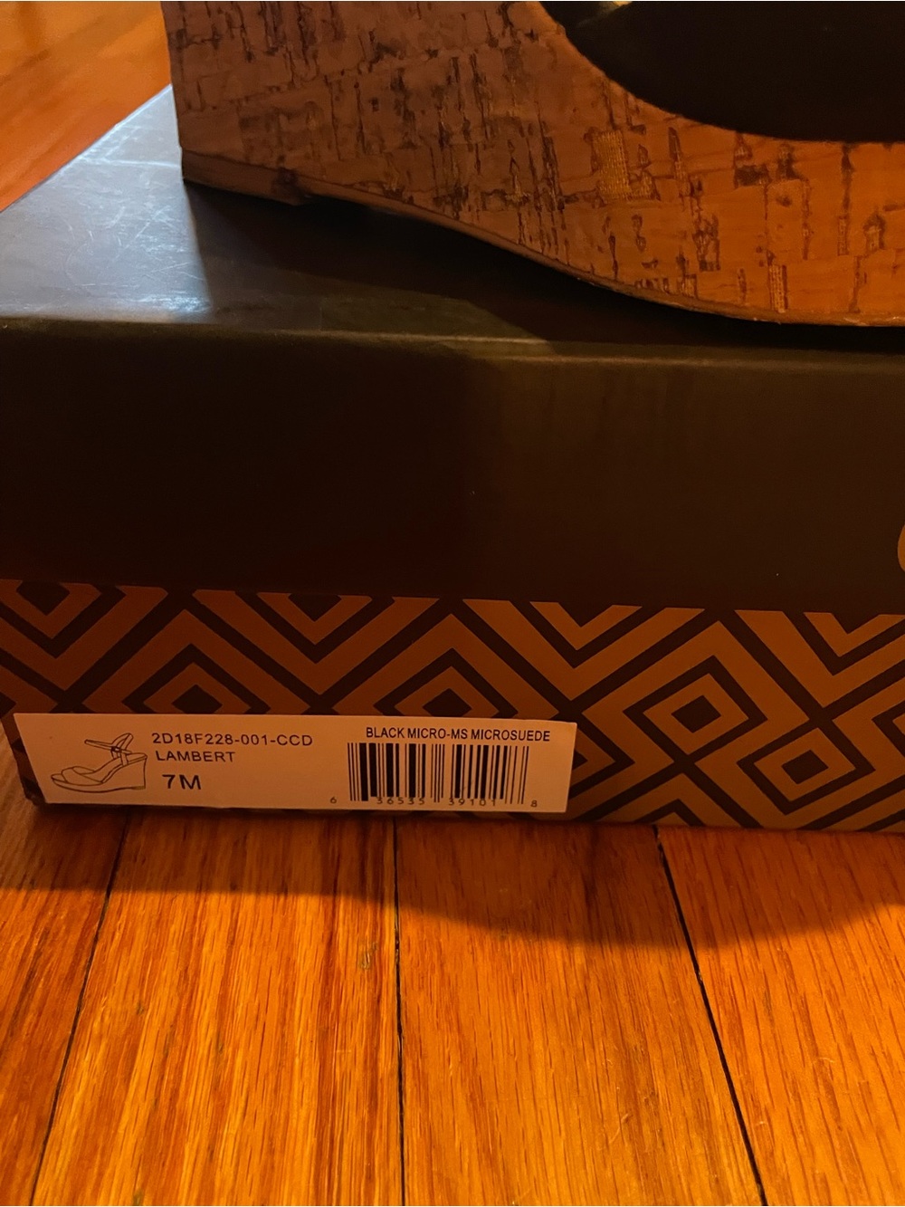 Charles by Charles David Black Cork Wedge Sandals; size 7 - Picture 2 of 6